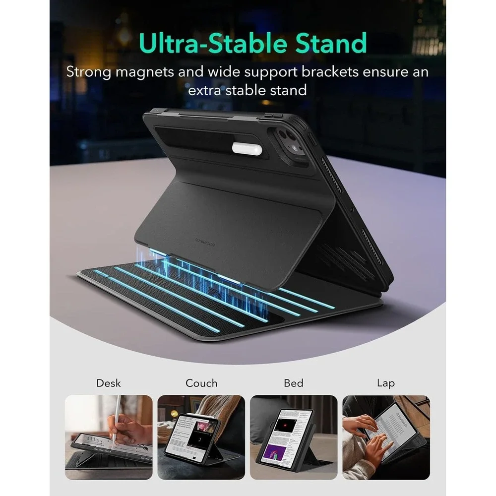 ESR iPad Pro 13 Case M5 M4 Magnetic‎ Rotating Stand 6 Angles Shift Series Black